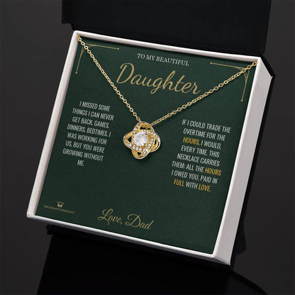 Personalized Love Knot Necklace for daughter