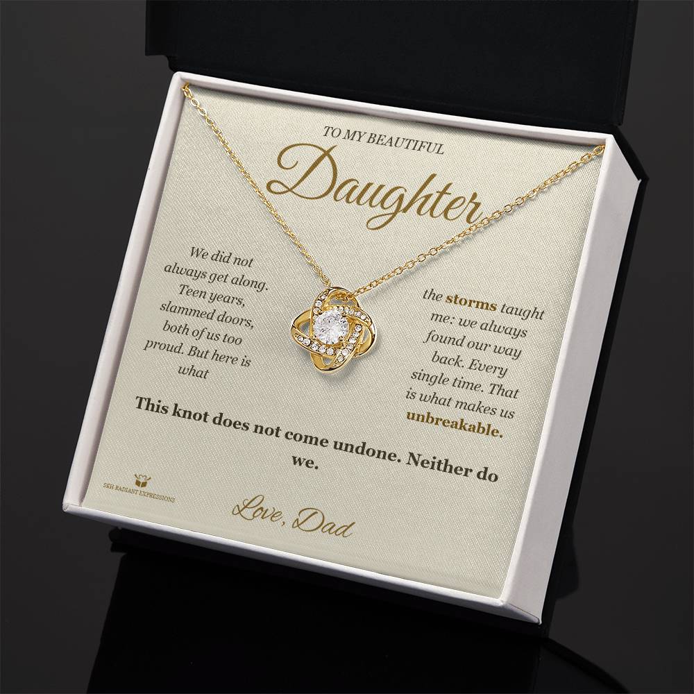 Love Knot Necklace gift for daughter from Dad