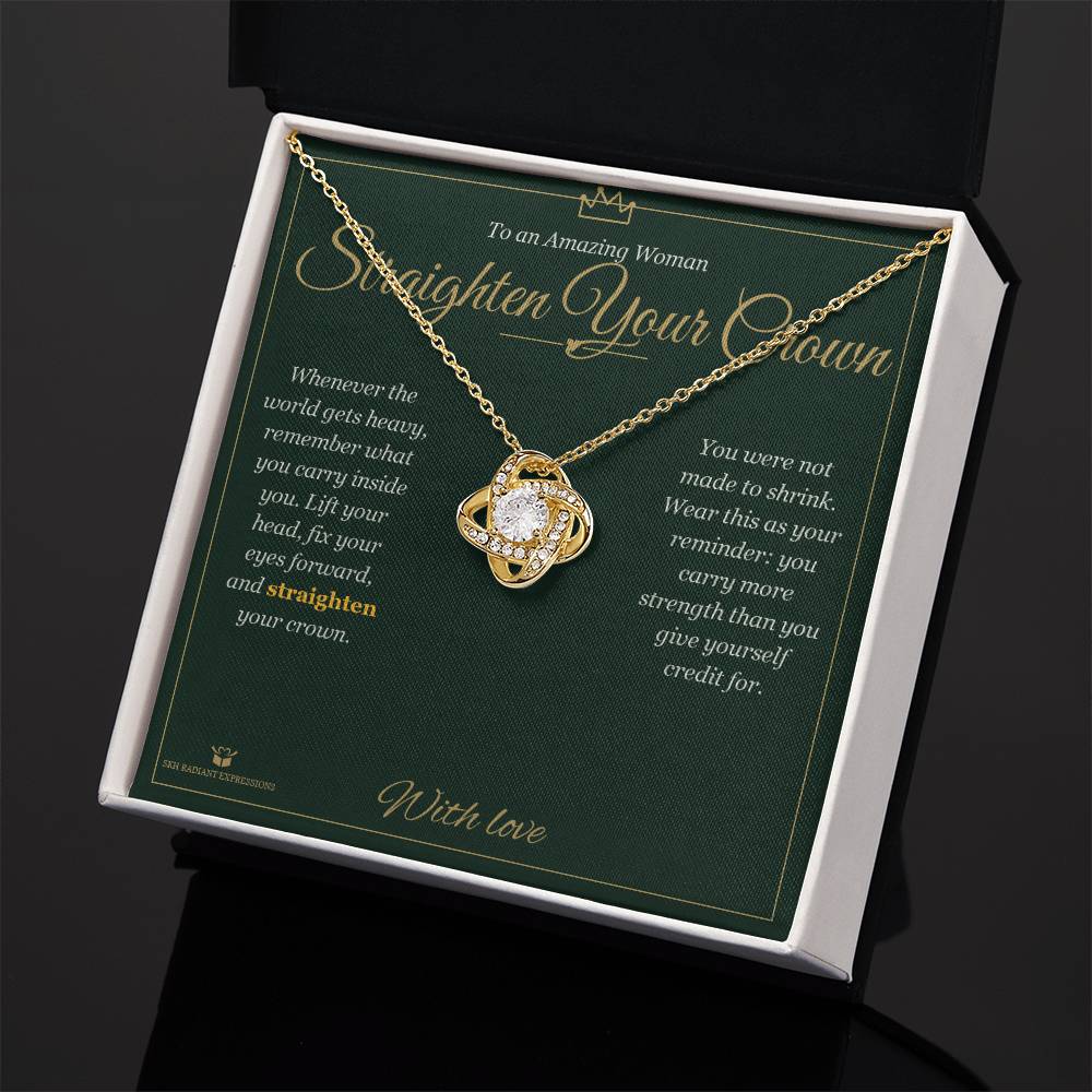 Custom name-personalized Love Knot Necklace gift for grandmother