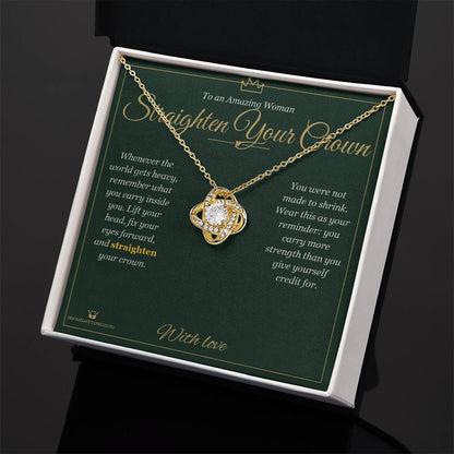 Custom name-personalized Love Knot Necklace gift for grandmother