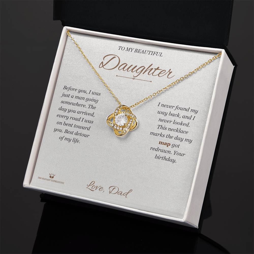 Personalized Love Knot Necklace for daughter