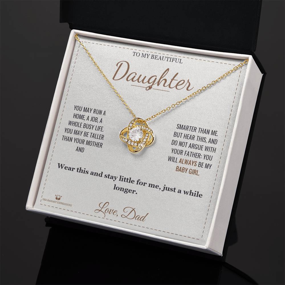 Always My Baby - Love Knot Necklace for Daughter