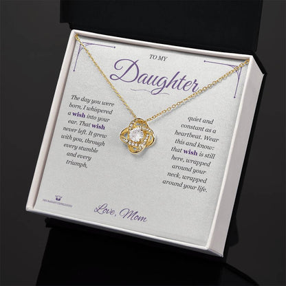 Custom name-personalized Love Knot Necklace gift for daughter