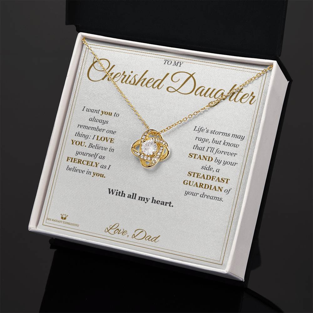 With All My Heart - Love Knot Necklace for Daughter