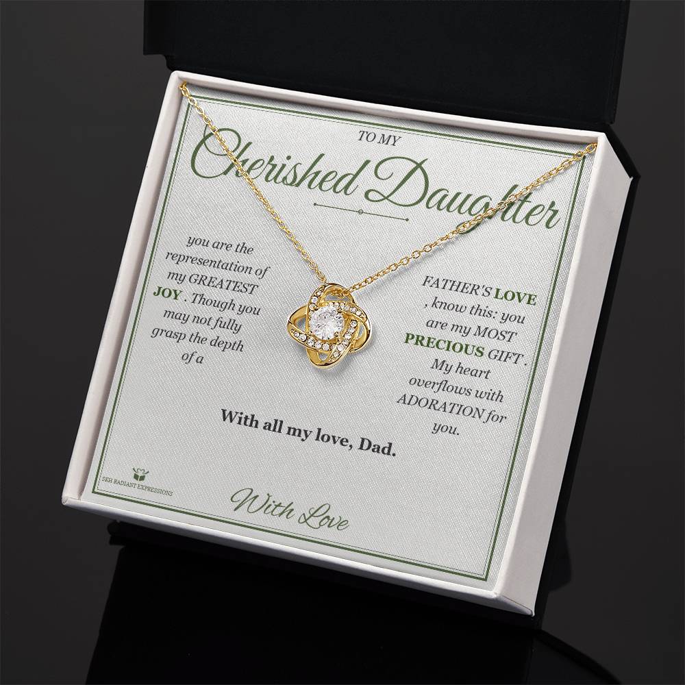 A Father's Adoration - Love Knot Necklace for Daughter