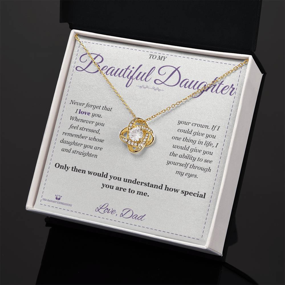 A Father's Love - Love Knot Necklace for Daughter