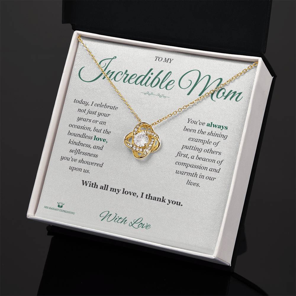 With Boundless Gratitude - Love Knot Necklace for Mom