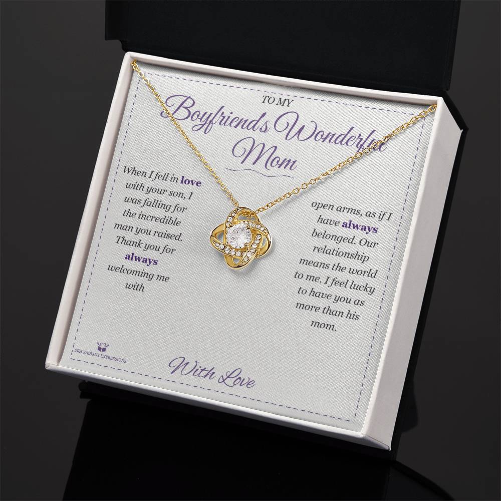 The Woman You Raised - Love Knot Necklace for Boyfriend's Mom