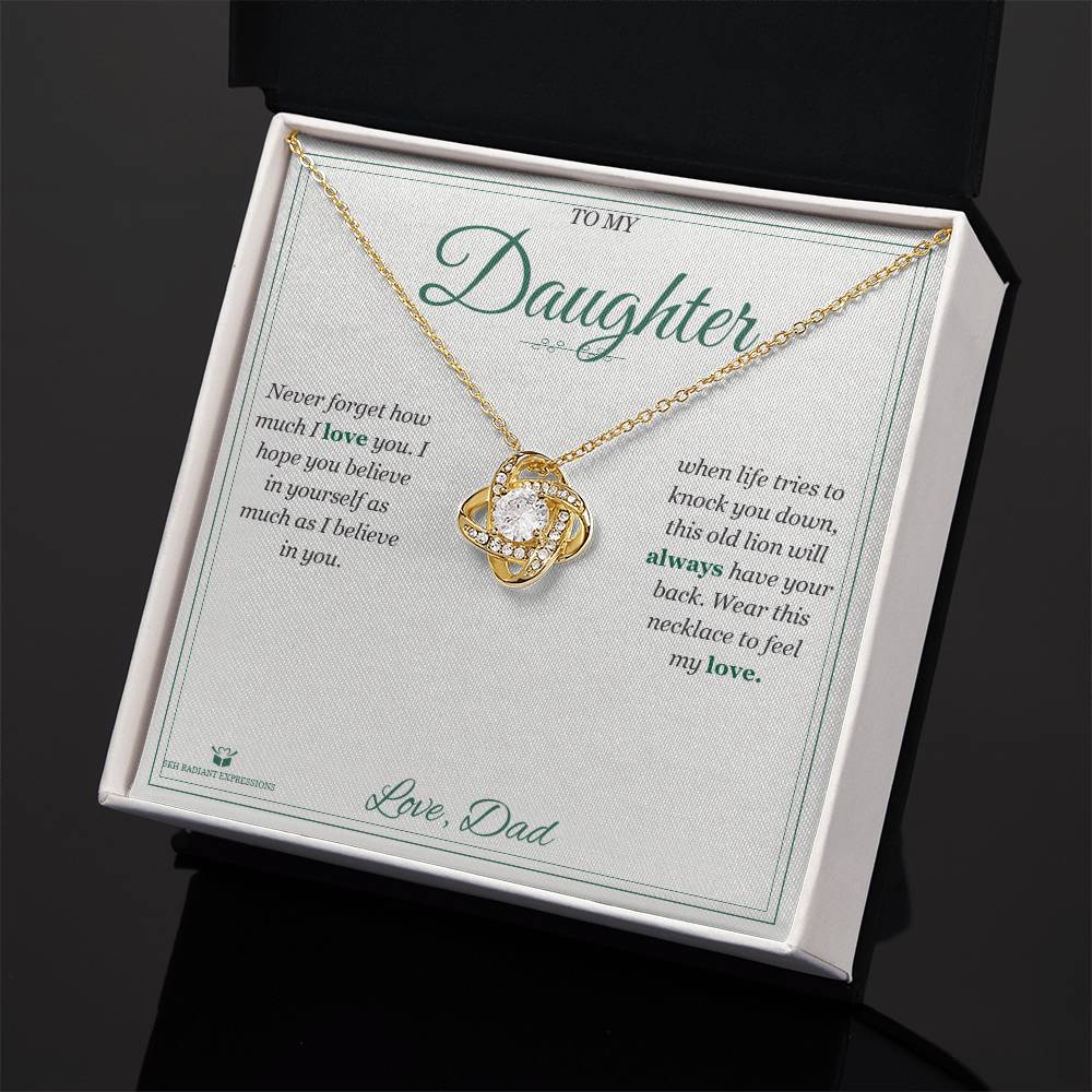 Proud to Be Your Father - Love Knot Necklace for Daughter