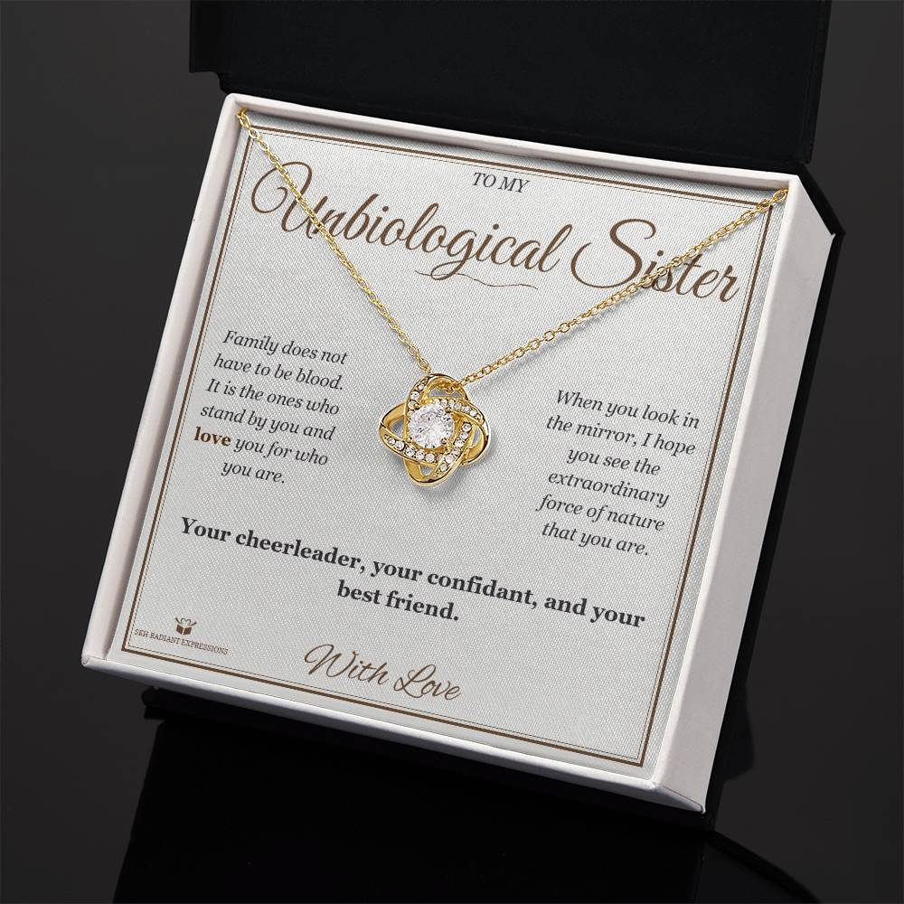 A Bond Beyond Blood - Love Knot Necklace for Sister
