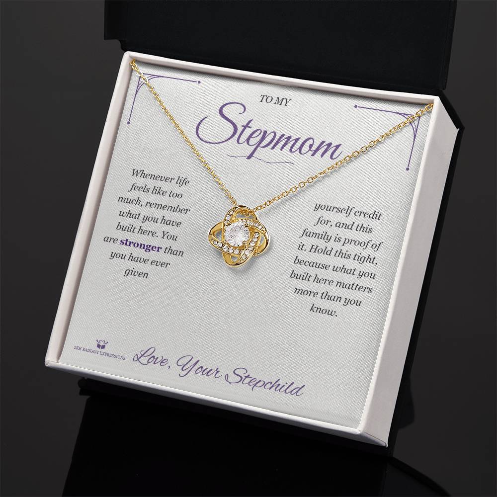 Braver Than You Believe - Love Knot Necklace for Stepmom