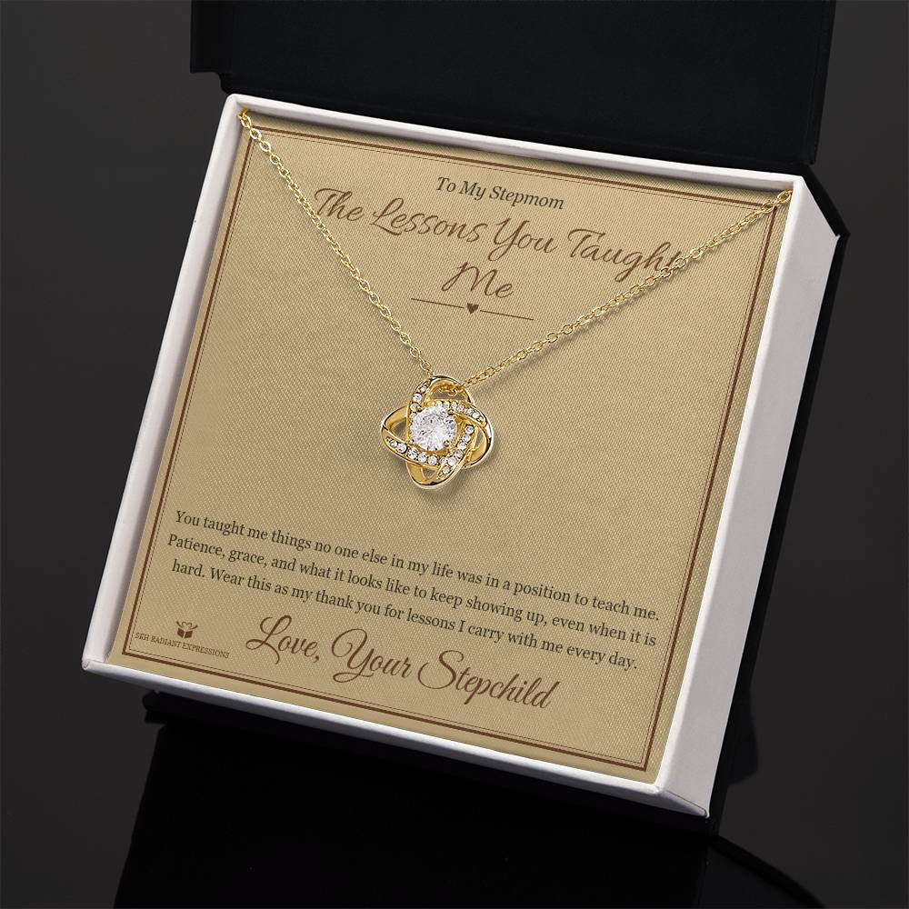 The Lessons You Taught Me - Love Knot Necklace for Stepmom - personalized keepsake gift from SKH Radiant Expressions