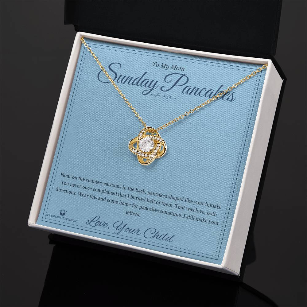 Sunday Pancakes - Love Knot Necklace for Mom - personalized keepsake gift from SKH Radiant Expressions