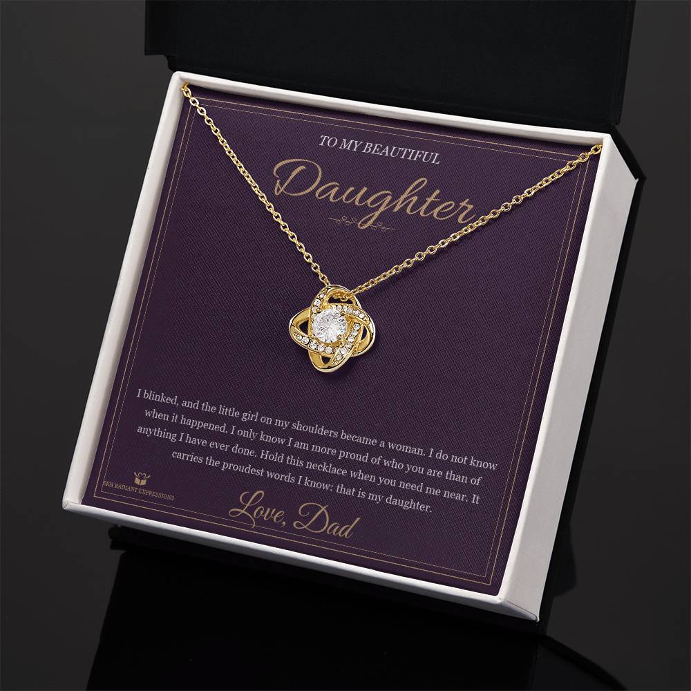 A Woman Now - Love Knot Necklace for Daughter