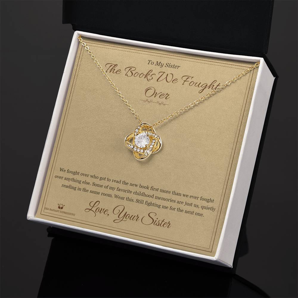 The Books We Fought Over - Love Knot Necklace for Sister