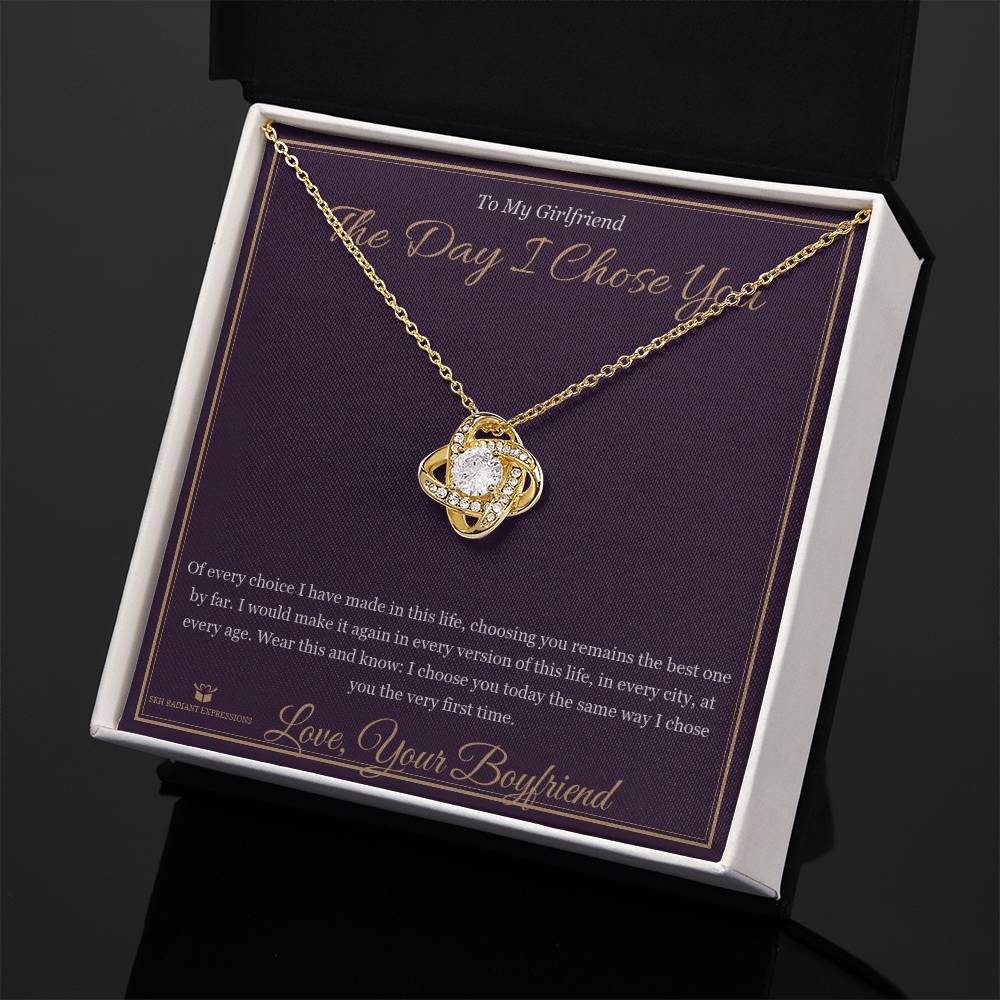 The Day I Chose You - Love Knot Necklace for Girlfriend