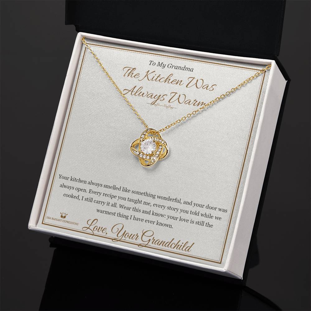 The Kitchen Was Always Warm - Love Knot Necklace for Grandmother - personalized keepsake gift from SKH Radiant Expressions