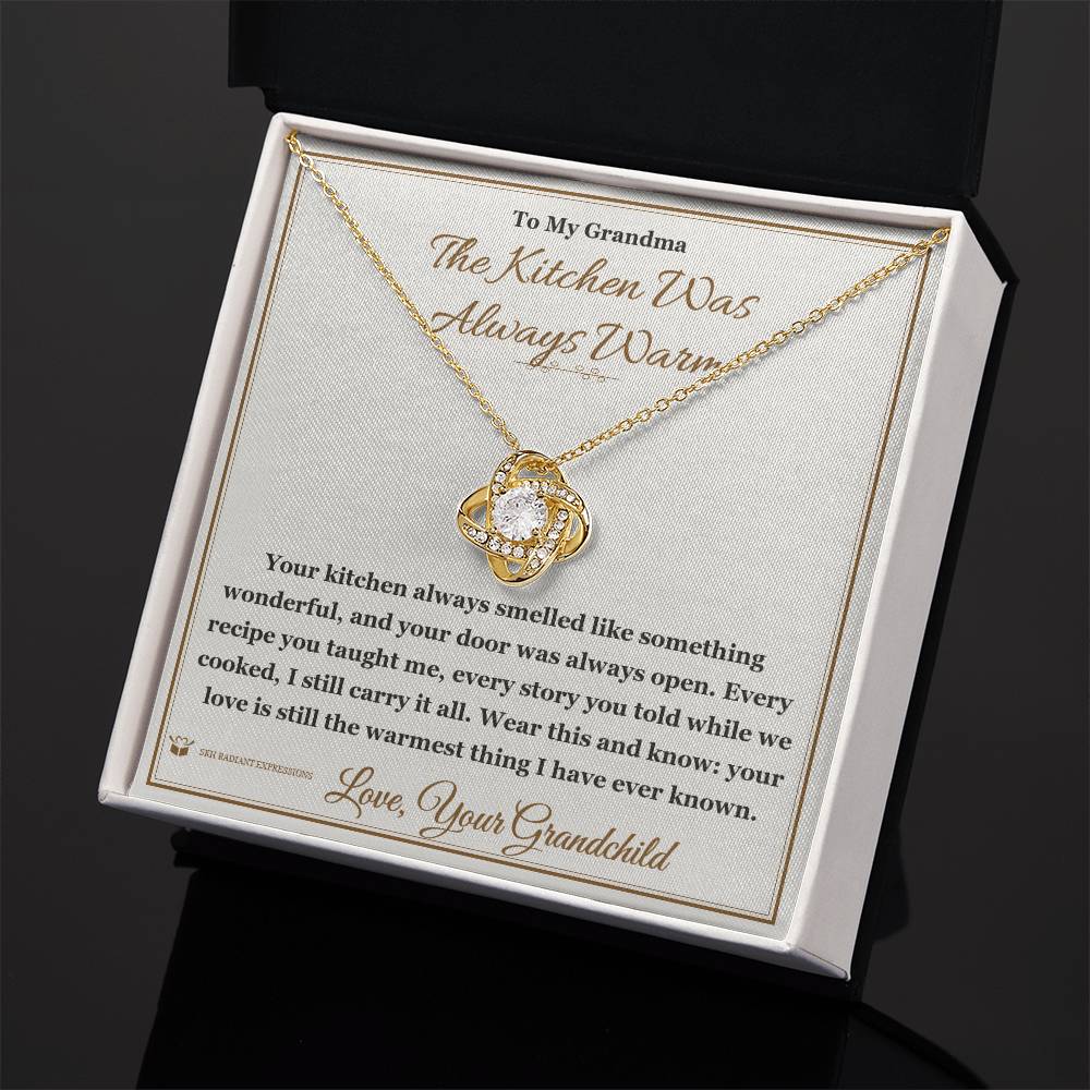 What does a Love Knot Necklace mean - gift for grandmother