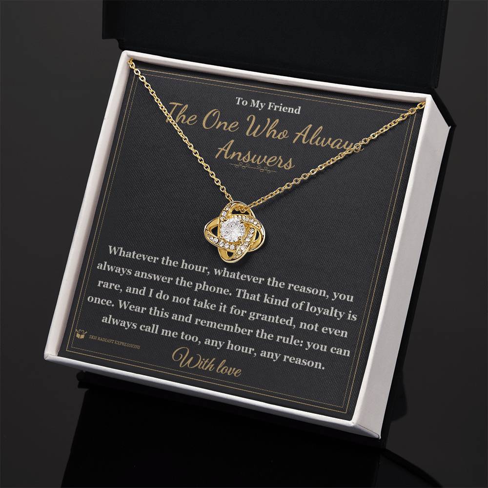 What does a Love Knot Necklace mean - gift for friend