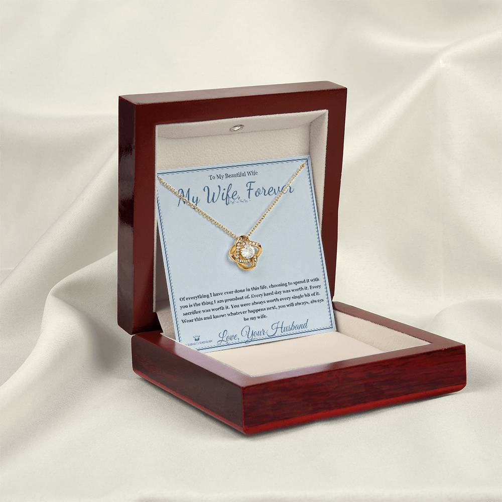 My Wife, Forever - Love Knot Necklace for Wife