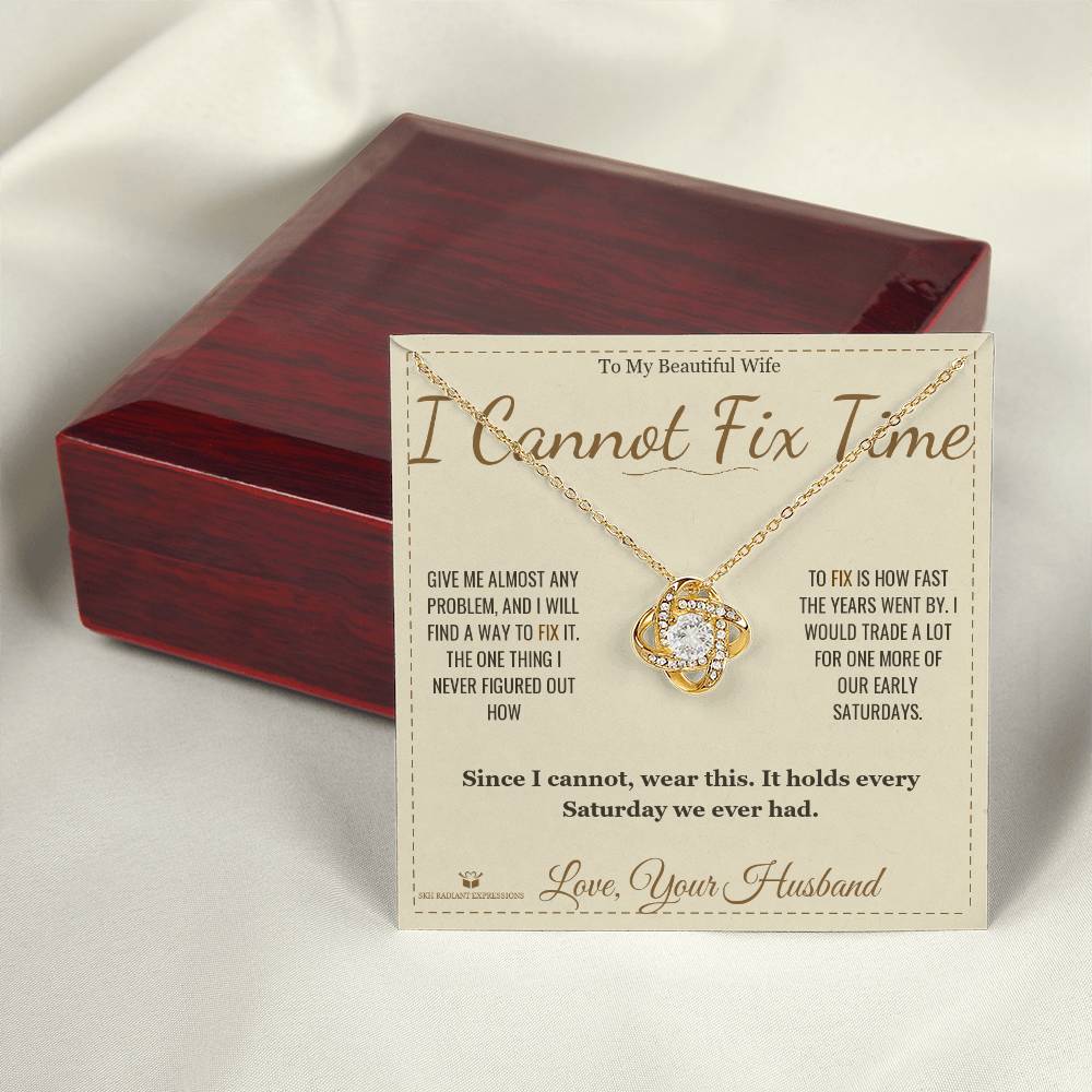 Add a name to this Love Knot Necklace - gift for wife