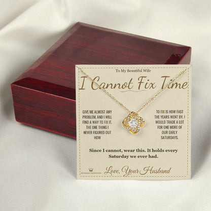 Add a name to this Love Knot Necklace - gift for wife