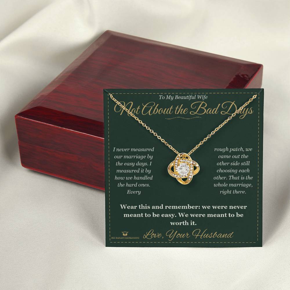 Add a name to this Love Knot Necklace - gift for wife
