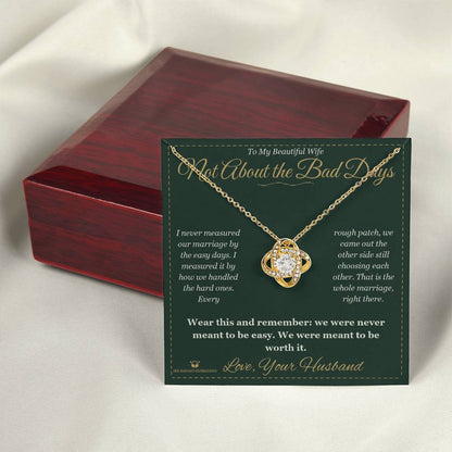 Add a name to this Love Knot Necklace - gift for wife