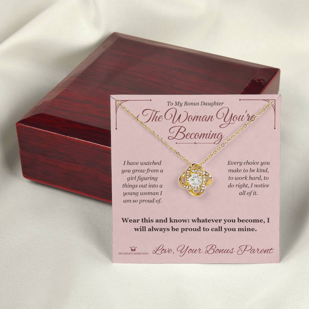 Best love knot necklace for stepdaughter 2026