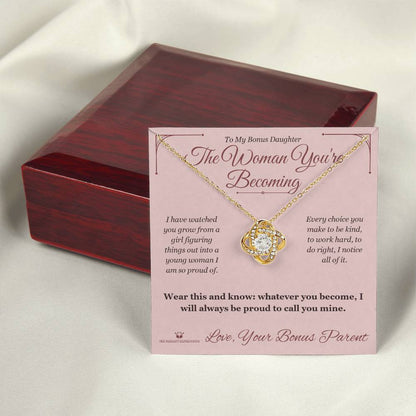 Best love knot necklace for stepdaughter 2026