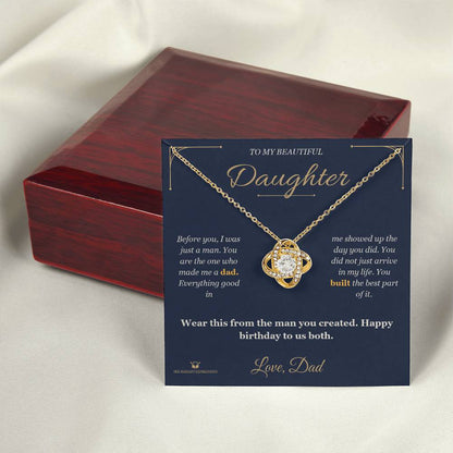 Add a name to this Love Knot Necklace - gift for daughter