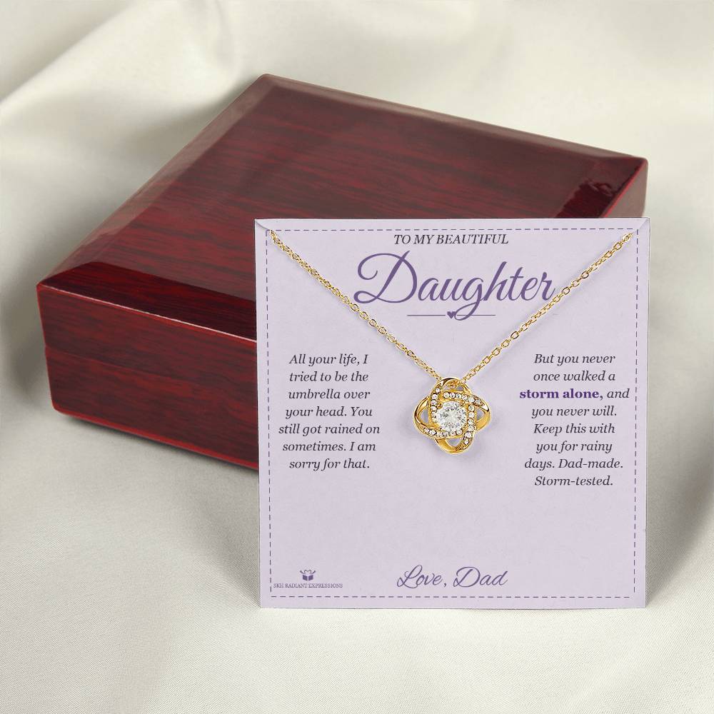 Add a name to this Love Knot Necklace - gift for daughter