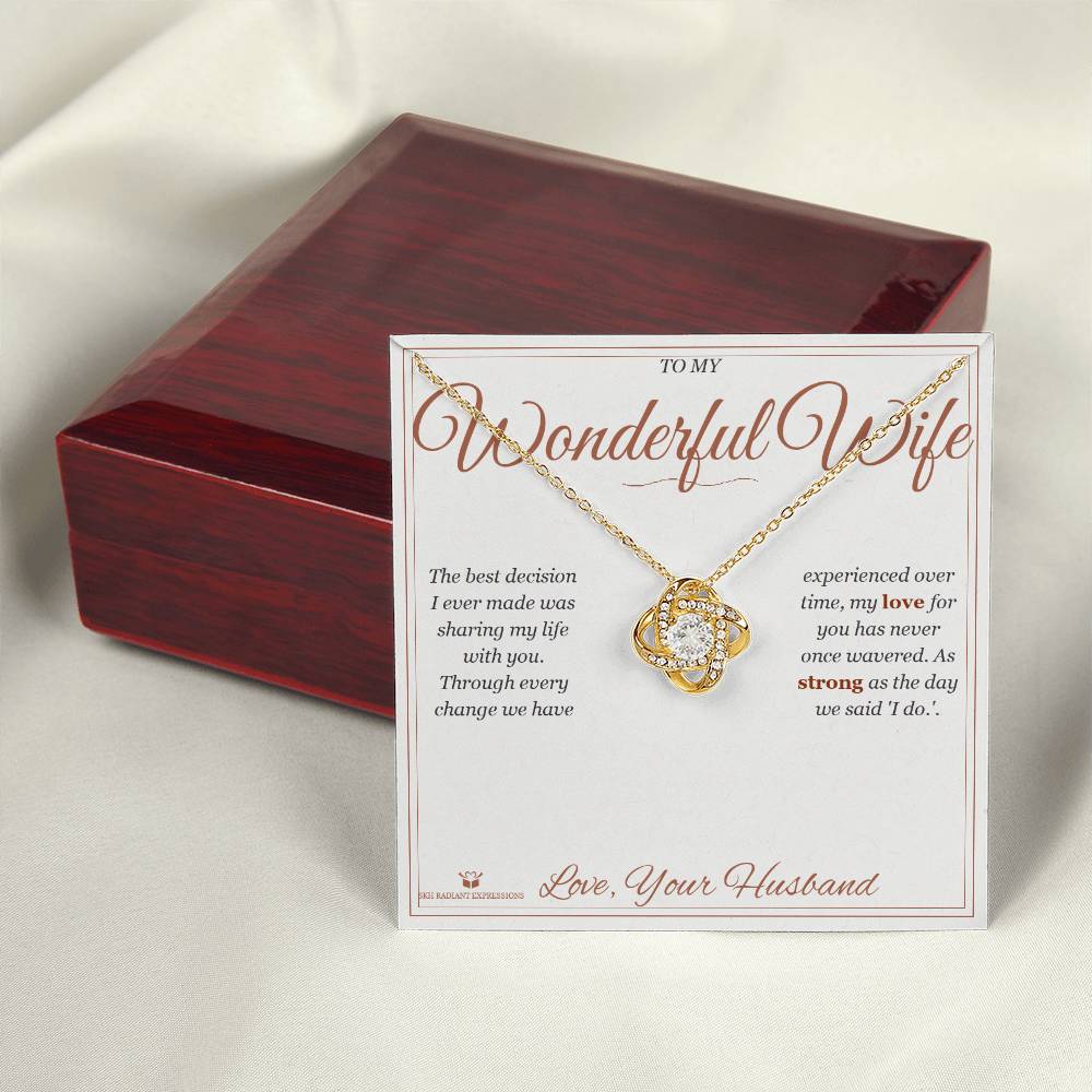 Best love knot necklace for wife 2026