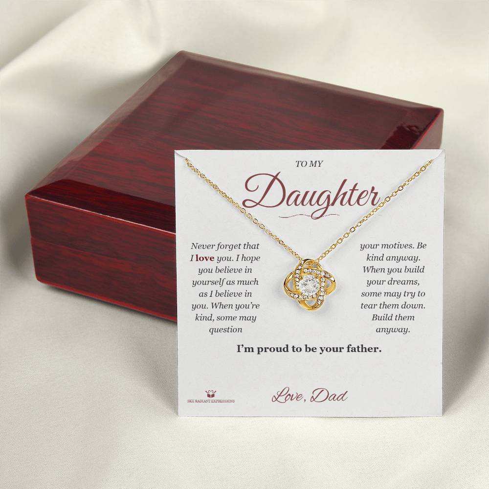 Best love knot necklace for daughter 2026