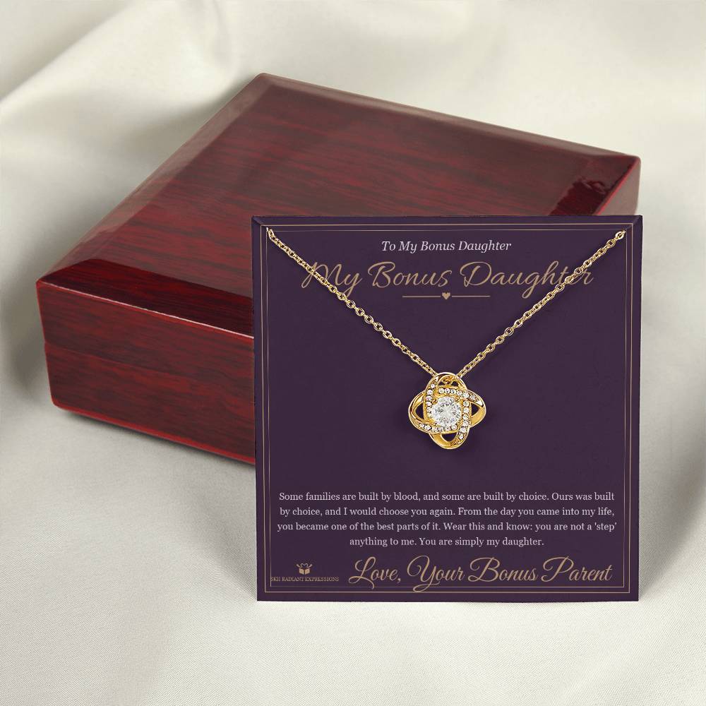 My Bonus Daughter - Love Knot Necklace for Stepdaughter