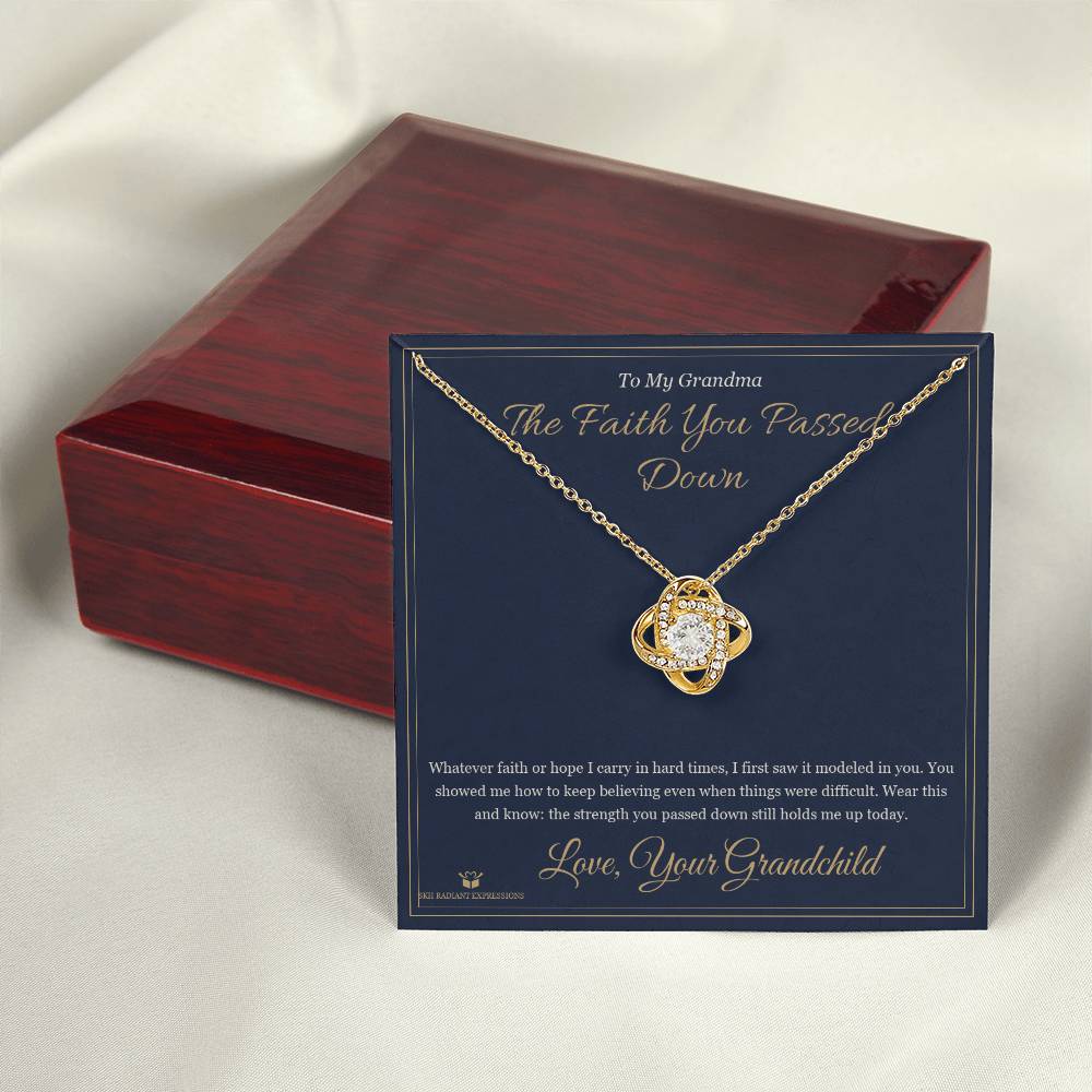 The Faith You Passed Down - Love Knot Necklace for Grandmother