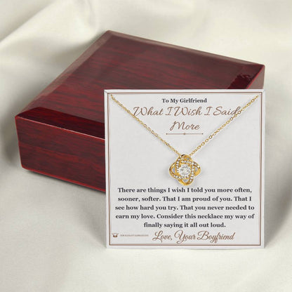 Custom name-personalized Love Knot Necklace gift for girlfriend