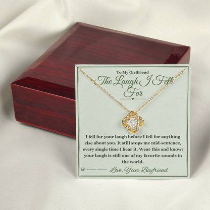 Custom name-personalized Love Knot Necklace gift for girlfriend