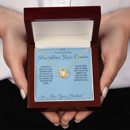 Add a name to this Love Knot Necklace - gift for wife