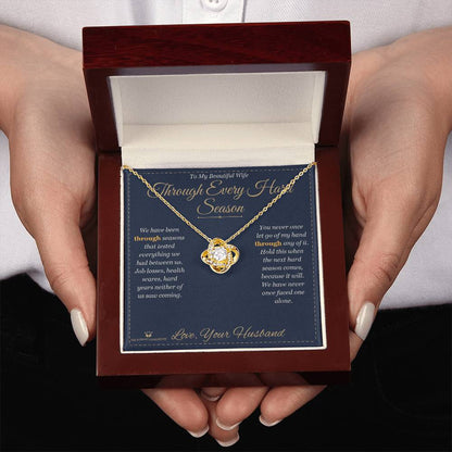 Add a name to this Love Knot Necklace - gift for wife