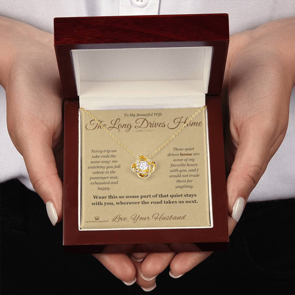 Add a name to this Love Knot Necklace - gift for wife