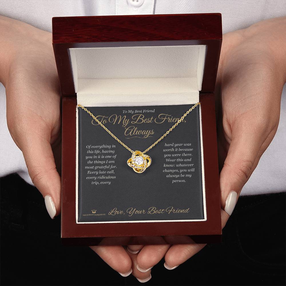 Best love knot necklace for best friend 2026