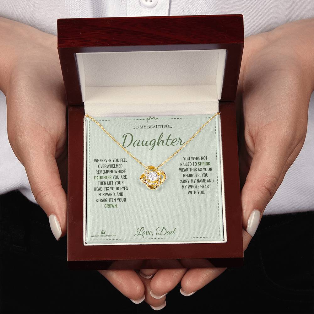 Add a name to this Love Knot Necklace - gift for daughter