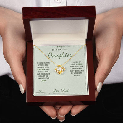 Add a name to this Love Knot Necklace - gift for daughter