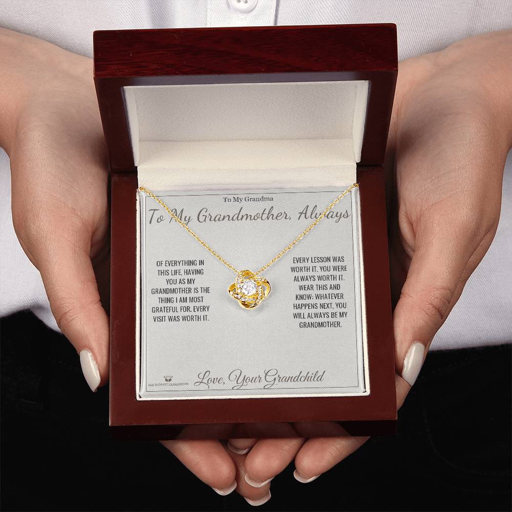 Best love knot necklace for grandmother 2026
