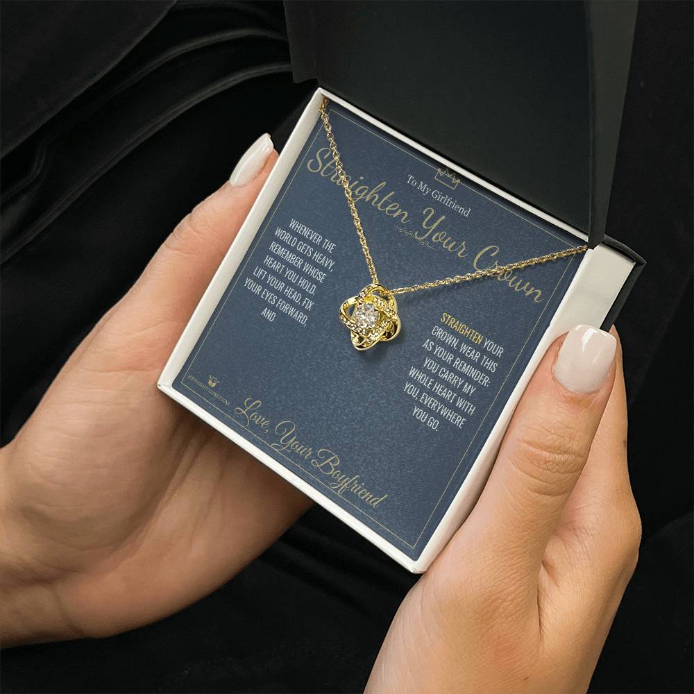 Add a name to this Love Knot Necklace - gift for girlfriend