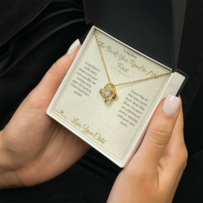 Add a name to this Love Knot Necklace - gift for mom