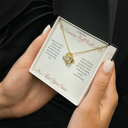 Personalized Love Knot Necklace for sister