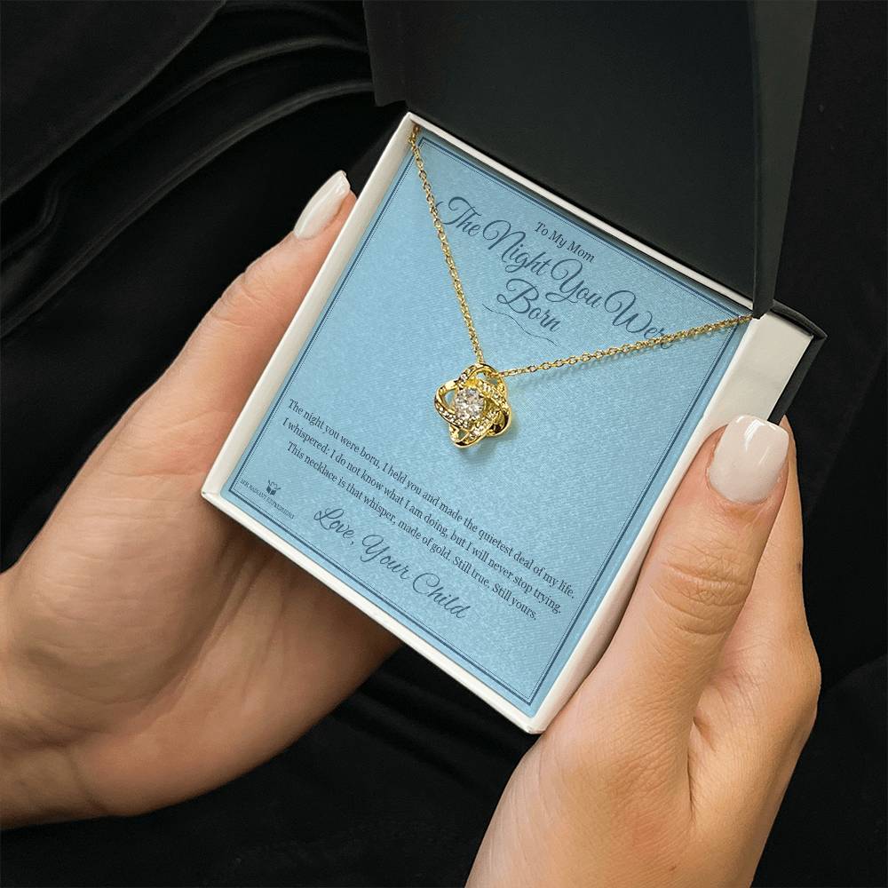 The Night You Were Born - Love Knot Necklace for Mom - personalized keepsake gift from SKH Radiant Expressions