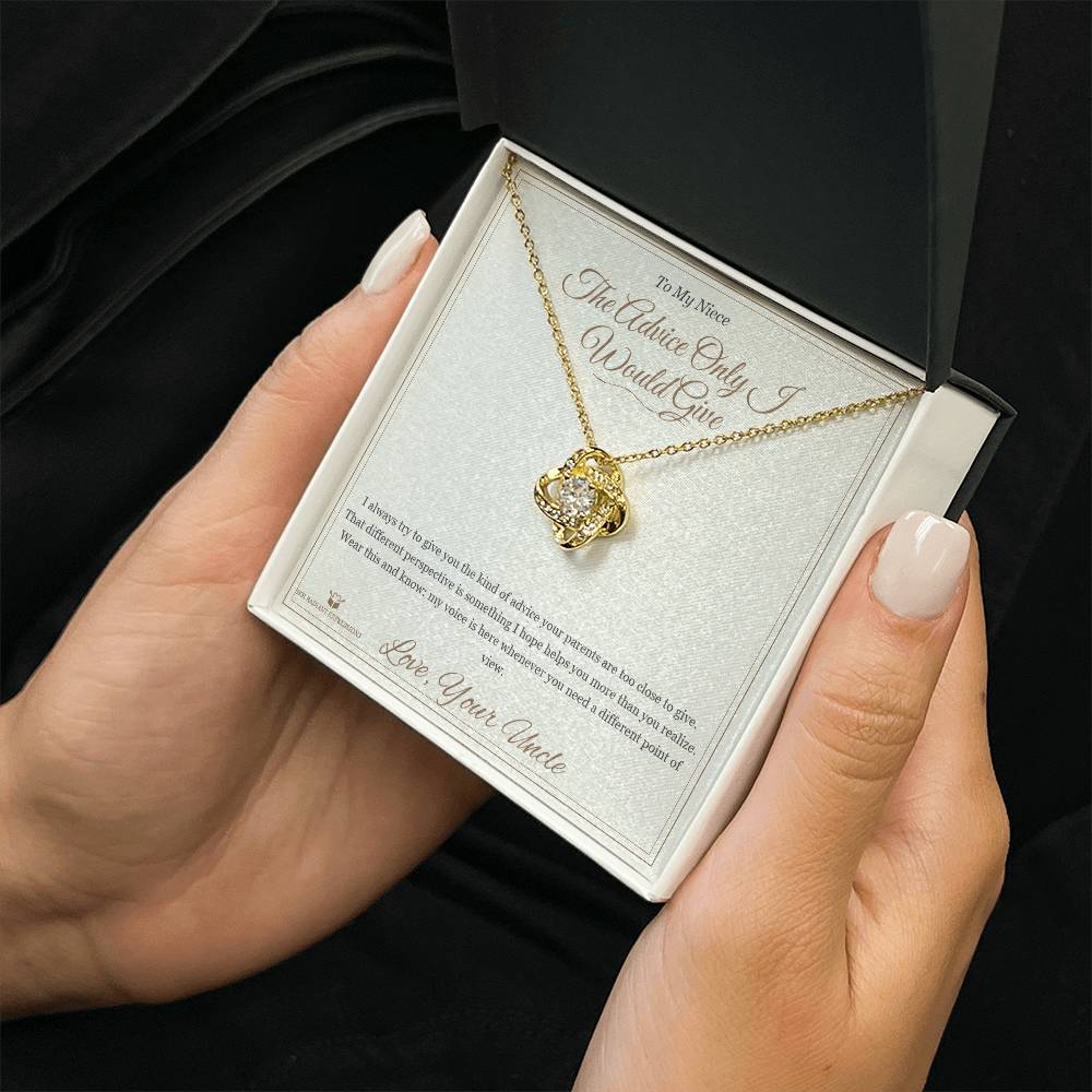 The Advice Only I Would Give - Love Knot Necklace for Niece - personalized keepsake gift from SKH Radiant Expressions